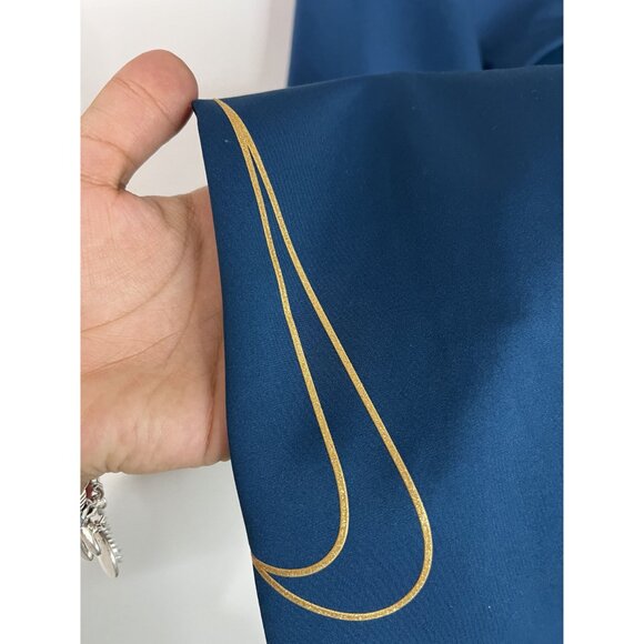 Nike Blue Gold Checkmark High Rise Full Leggings Workout Active Size XS - Picture 3 of 9